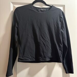 🖤 Abercrombie & Fitch Black Long Sleeve Double Layer Baby Tee 🖤